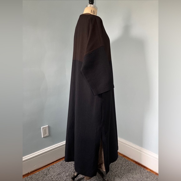 🆕ESKANDAR BERGDORF GOODMAN Size 0 Brown & Black Ribbed Coatigan - Picture 10 of 11